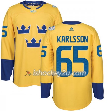 Sverige Trøje Erik Karlsson 65 2016 World Cup Gul Premier